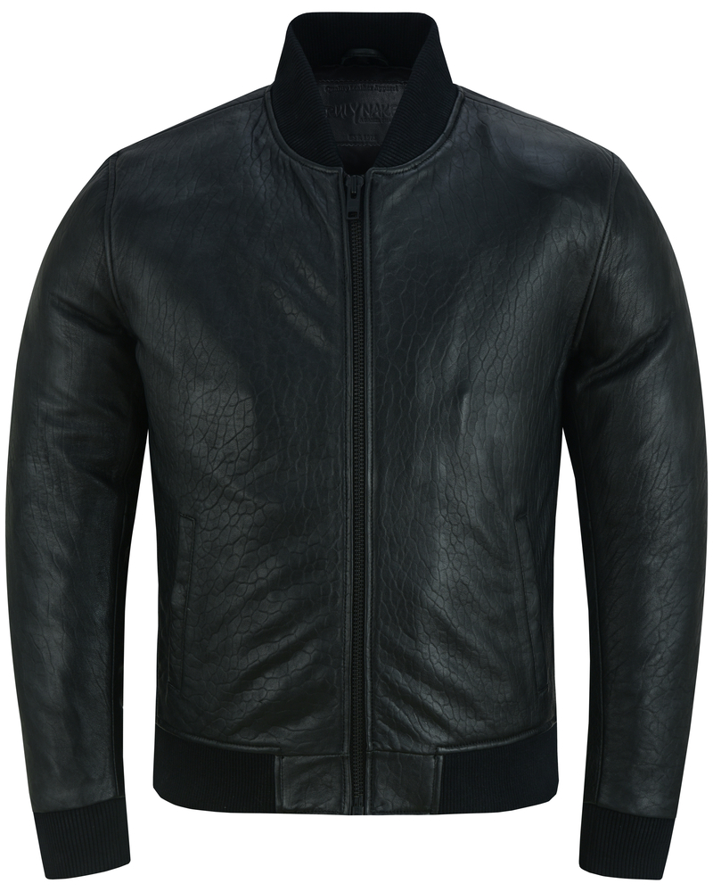 Stalwart Mens Fashion Leather Bomber Jacket | Men's Leather Motorcycle ...