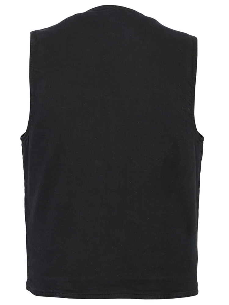 DM925BK Men's Single Back Panel Concealed Carry Denim Vest | Men's ...