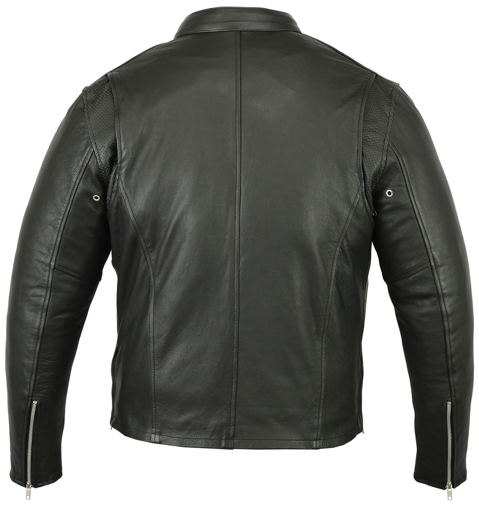 DS717 Men's Sporty Cruiser Jacket | Men's Leather Motorcycle Jackets