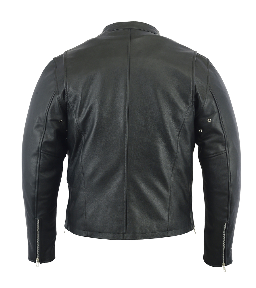 DS714 Men's Sporty Cruiser Jacket | Men's Leather Motorcycle Jackets