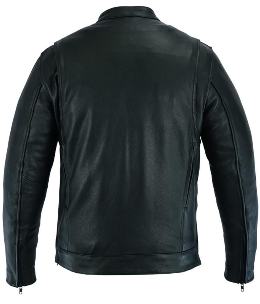 DS787 Mens Modern Utility Style Jacket | Men's Leather Motorcycle Jackets
