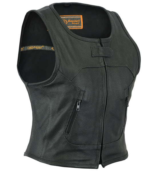 DS002 Women's Updated Perforated SWAT Team Style Vest | Women's Leather Vests