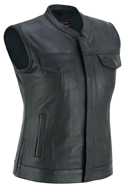 DS287 Womens Premium Single Back Panel Concealment Vest | Women's Leather Vests