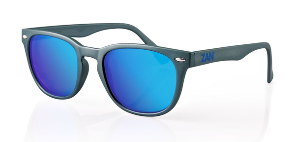 EZNV04 NVS Sunglass, Matte Gunmetal Frame, Smoked Cyan Mirror Lens | Sunglasses