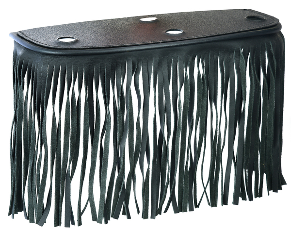 B1005 Black Leather Floor Boards with Fringe - Large | Lever Covers & Floor Boards