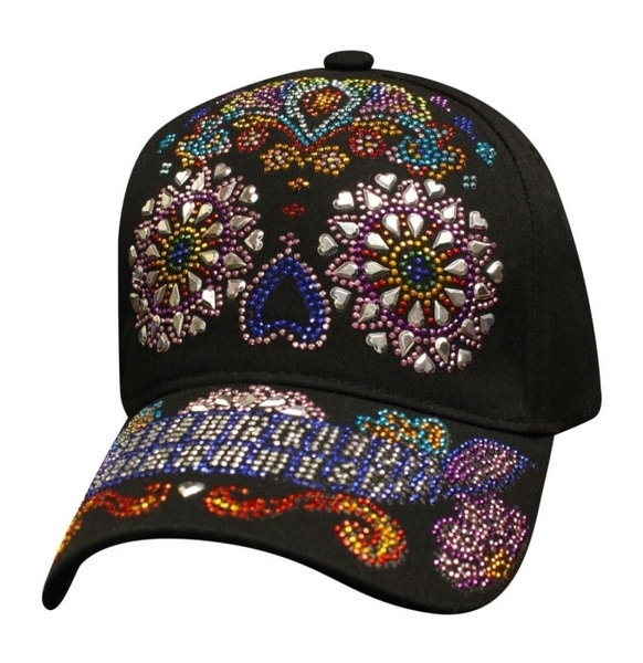 SBLSUSK Bling Sugar Skull Hat | Hats