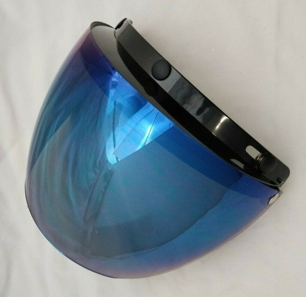 02-212 3 Snap Flip Shield - Hard Coated Blue Mirror | Helmet Accessories