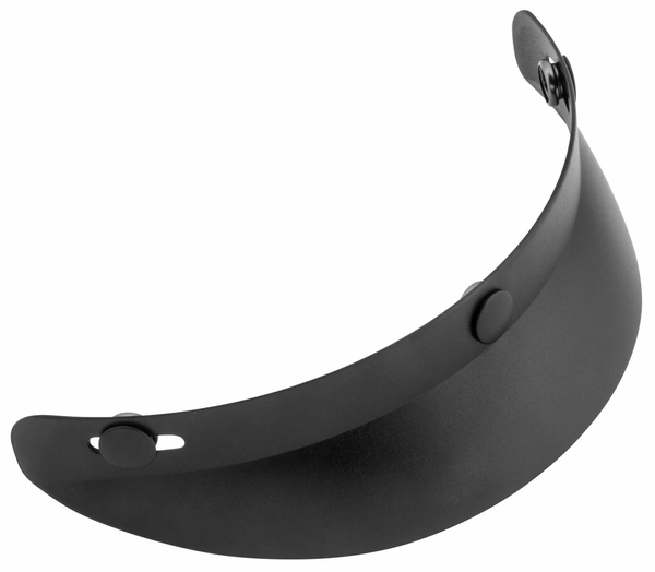 01-003 3-Snap Universal Shorty Visor - Flat Black | Helmet Accessories