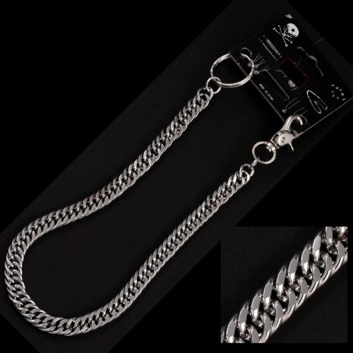 WC-703450 Chromed double chain wallet chain | Wallet Chains/Key Leash