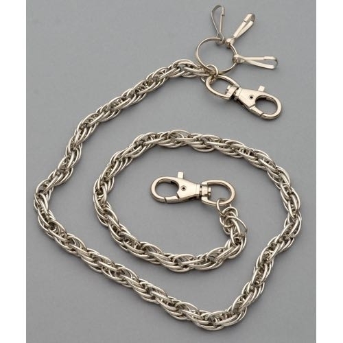 WC-1113 Chrome Wallet Chain with multiple links, 30 inches long | Wallet Chains/Key Leash