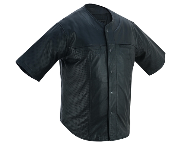 DS775 Leather Baseball Motorcycle Shirt | Men's Leather Motorcycle Jackets