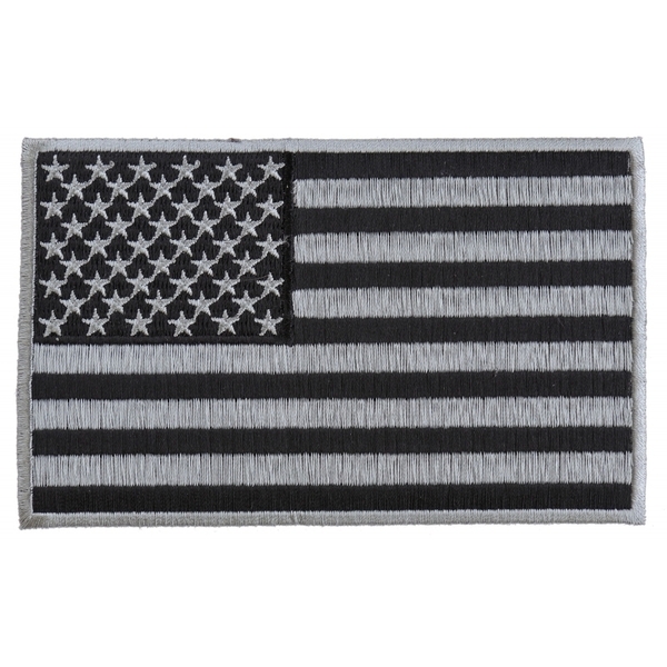 P5644 Black and Gray American Flag Patch | Patches