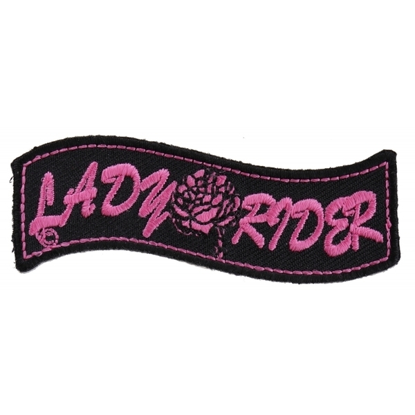 P1328 Lady Rider Patch with Rose | Patches