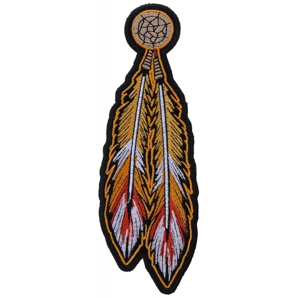 P4318 Orange Feathers Patch | Patches