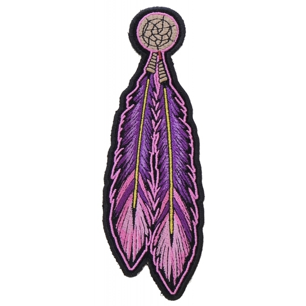 P4319 Pink Purple Feathers Patch | Patches