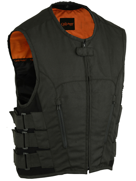 DS112BK Men's Textile Updated SWAT Team Style Vest | Men's Textile Vests