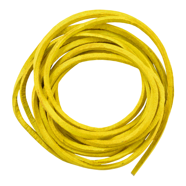 SLYELLOW 6' Feet Leather Laces - Yellow | Leather Laces