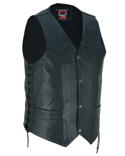 DS122 Gold Traditional | Men's Leather Vests