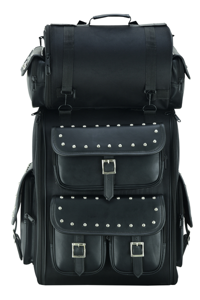 DS386 Updated Touring Back Pack With Studs | Sissy Bar Bags