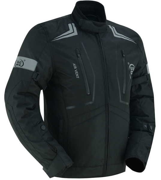 DS4610 Flight Wings - Black Textile Motorcycle Jacket for Men | Mens Textile Motorcycle Jackets