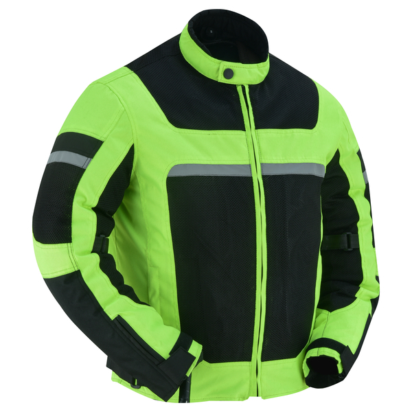 DS763 Men's Racer Mesh Jacket – High Vis | Mens Textile Motorcycle Jackets