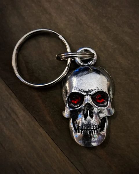 BBK-09 Evil Skull Diamond Keychain | Wallet Chains/Key Leash
