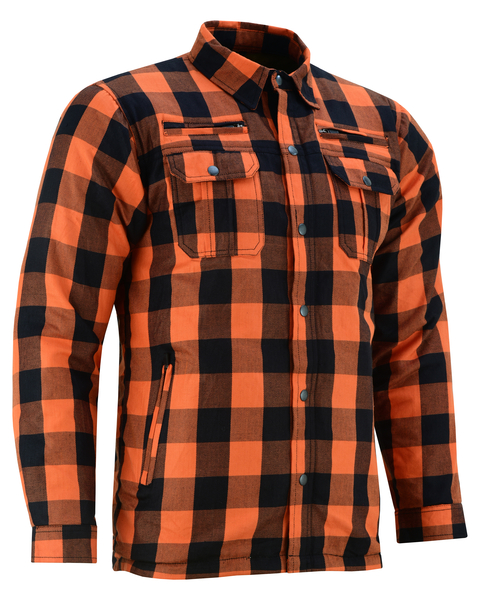 DS4675 Armored Flannel Shirt - Orange | Flannels