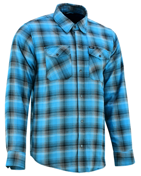 DS4683 Flannel Shirt - Blue and Black Shaded | Flannels