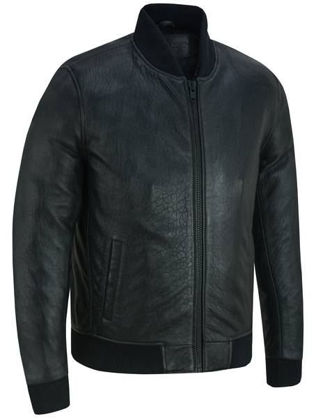Stalwart Men’s Fashion Leather Bomber Jacket | Men's Leather Motorcycle Jackets