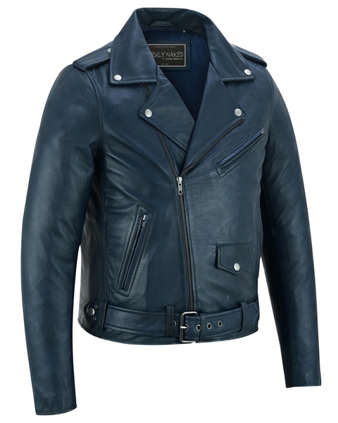 Moonlight Women's Navy Blue Fashion Leather Jacket | Women's Fashion
