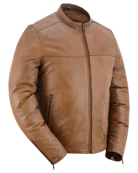 Rustic Stunner Mens Brown Fashion Leather Jacket | Men's fashion
