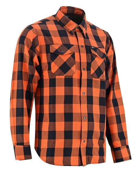 DS4684 Flannel Shirt - Orange and Black | Flannels