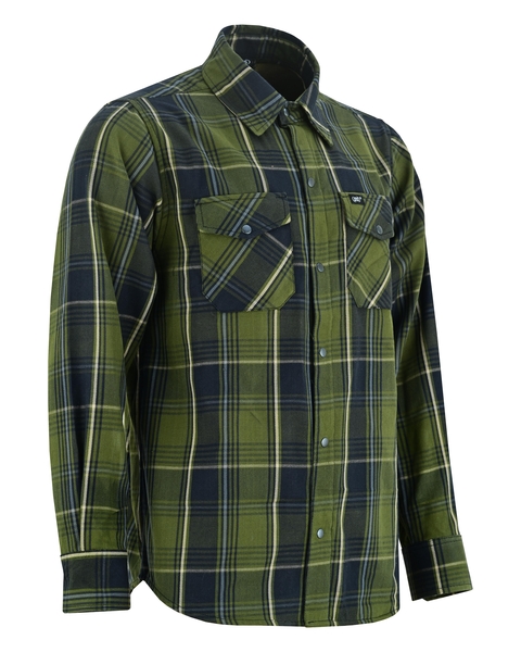 Olive Essence Mens Green Flannel Shirt | Flannels