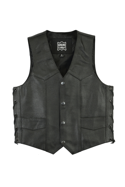 DS1726 Kids Traditional Style Side Lace Vest | Kid's Leather