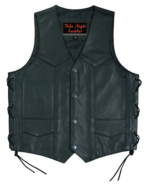DS1726 Kids Traditional Style Side Lace Vest | Kid's Leather