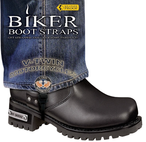 BBS/VT6 Weather Proof- Boot Straps- V-Twin- 6 Inch | Biker Boot Straps