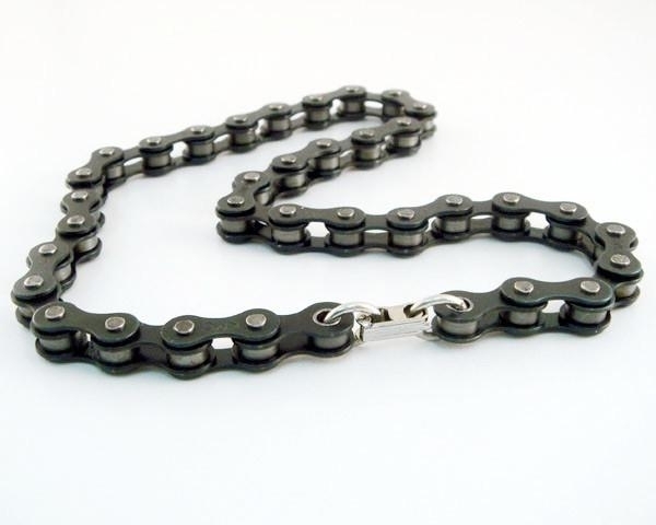 A321N Bike Chain Choker- Black | Necklaces/ Chokers
