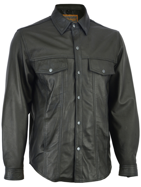 DS770 Men's Premium Lightweight Leather Shirt | Men's Leather Motorcycle Jackets