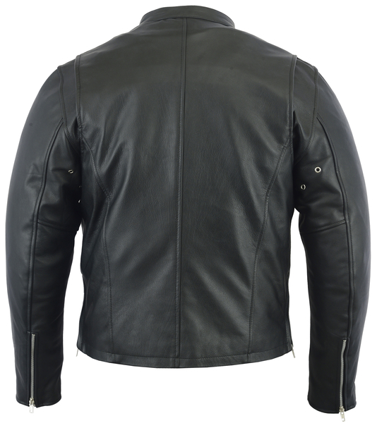 DS714 Men's Sporty Cruiser Jacket | Men's Leather Motorcycle Jackets