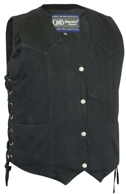 DM952 Women’s Denim Classic Side Lace Vest