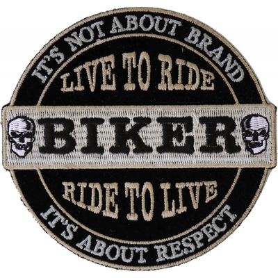 P4634 It's Not About Brand, It's About Respect Biker Patch Small