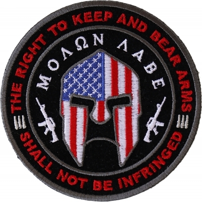 P4916 Molon Labe Spartan Helmet, The Right to Keep and Bear Arms Shall Not Be In