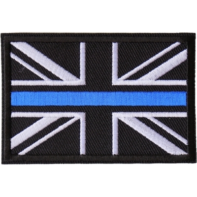 P6679 UK Flag Patch with Blue Line for Police