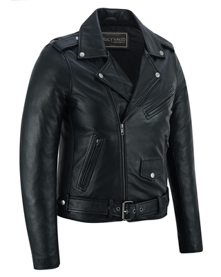 Night Shine Women's Black Fashion Leather Jacket