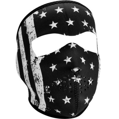 WNFM091 ZAN® Full Mask- Neoprene- Black and White Vintage Flag