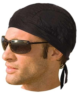 HW2601 Headwrap Lined Solid Black