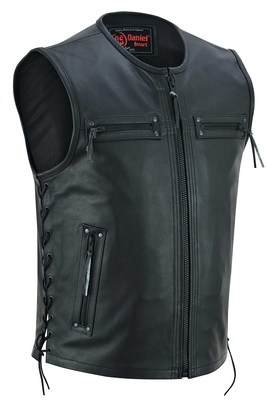 DS146 Men's Zipper Front Single Back Panel Concealed Carry Vest
